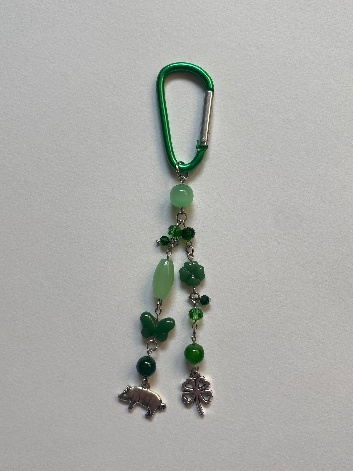 good luck, babe carabiner green