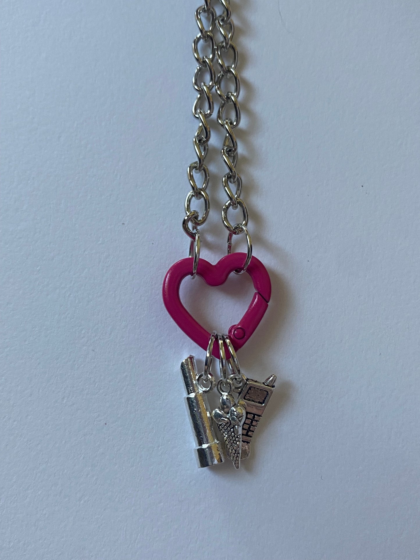 naked in manhattan carabiner necklace