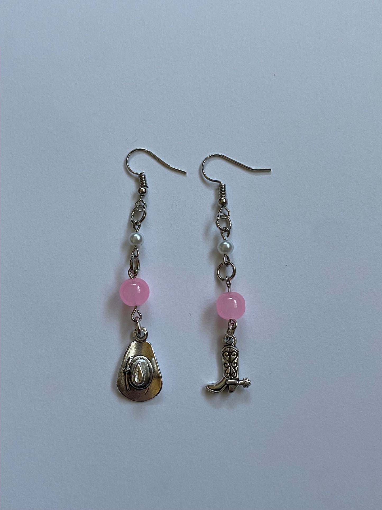 pink pony club pearl earrings