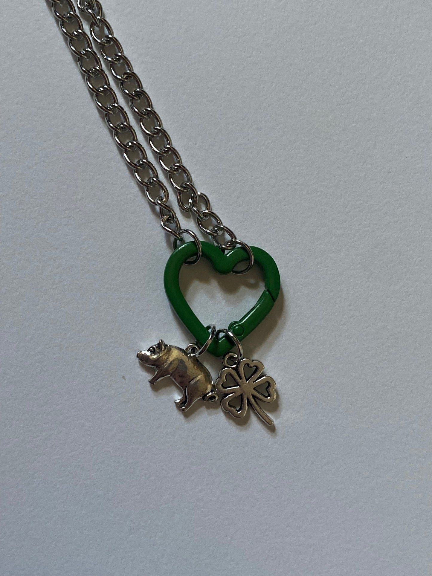 good luck, babe carabiner necklace