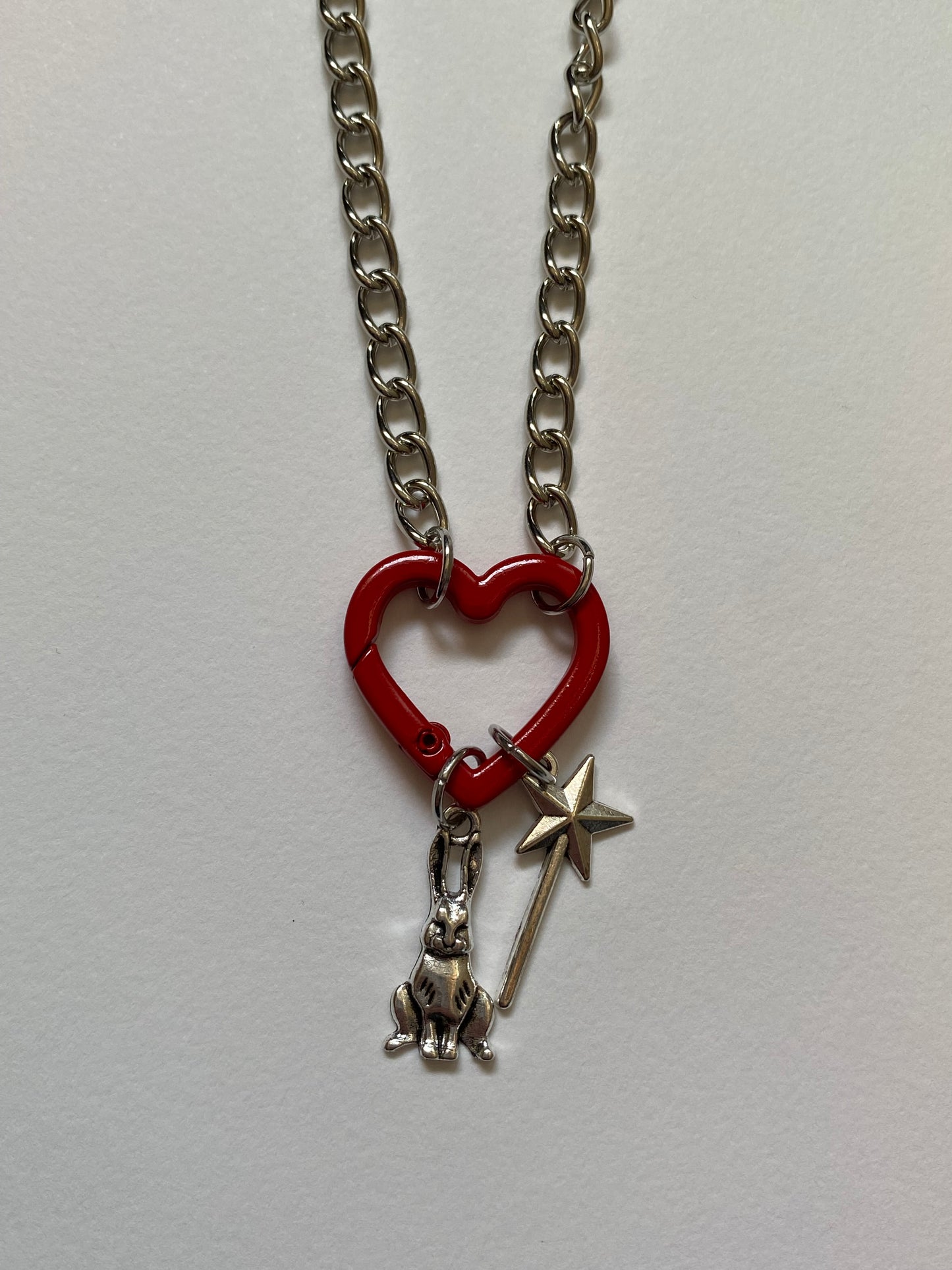 wand & a rabbit carabiner necklace