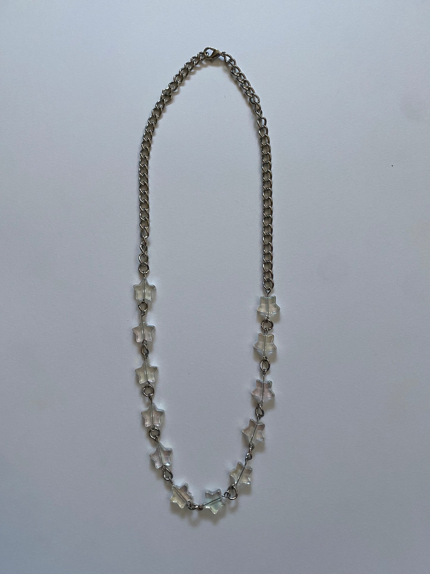 iridescent star chain necklace