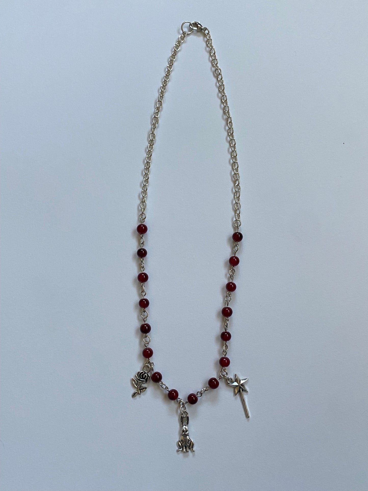 red wine supernova necklace