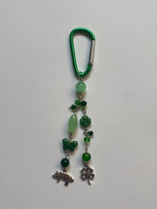 good luck, babe carabiner green