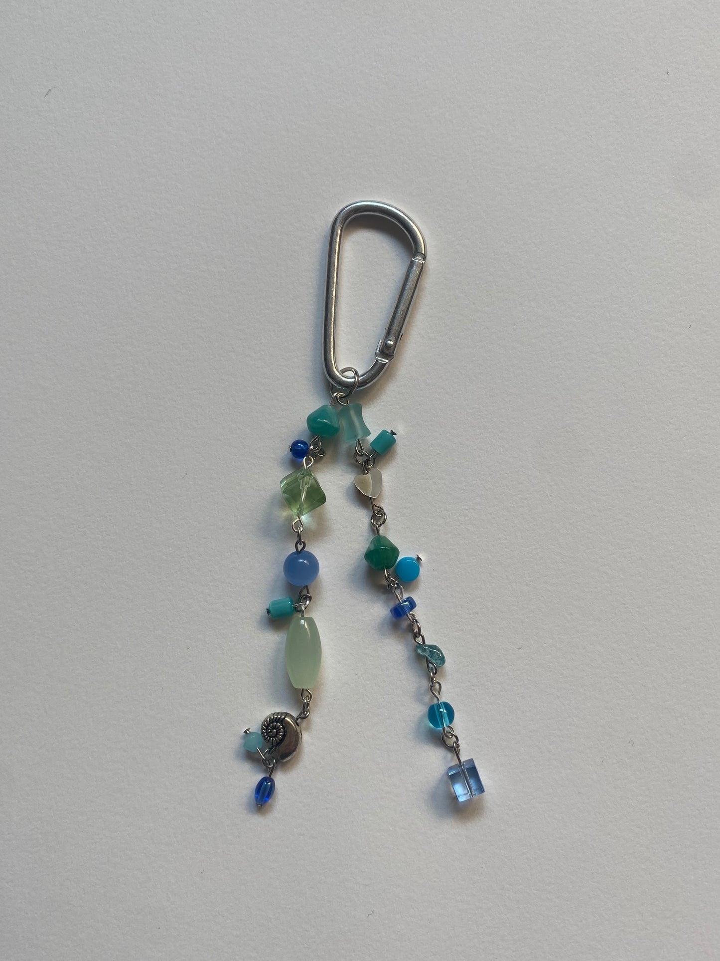 casual carabiner silver and blue