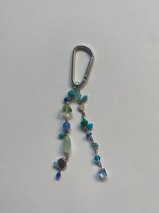 casual carabiner silver and blue