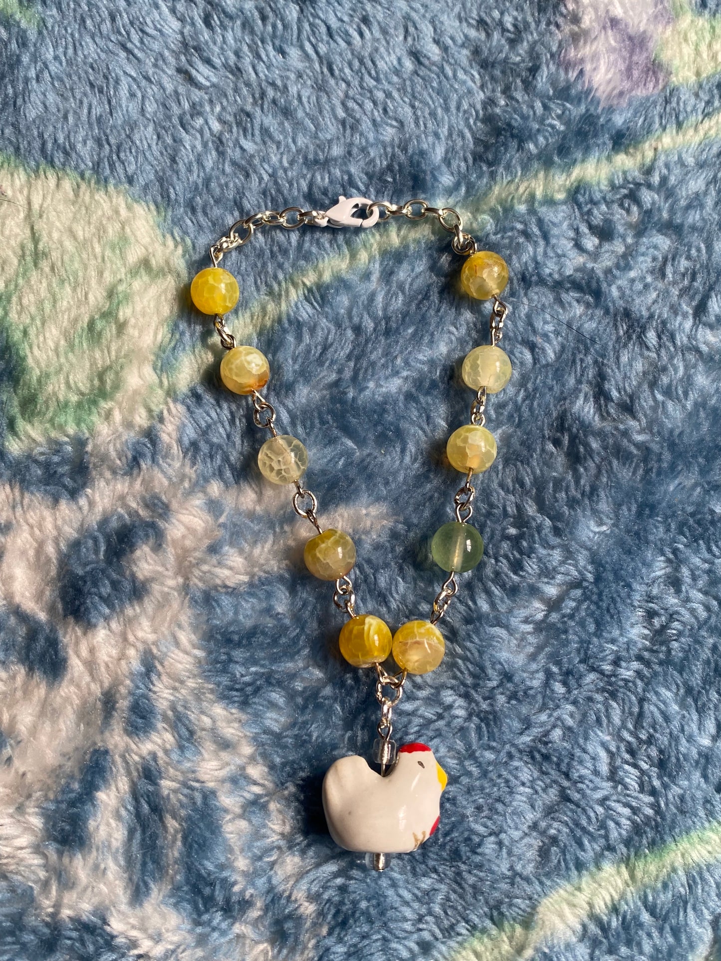 chicken crystal bracelet
