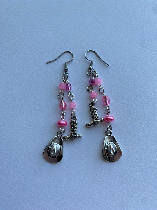 pink pony club earrings