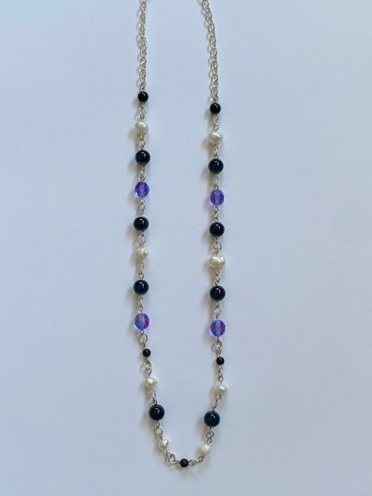 LITM pearl and glass necklace
