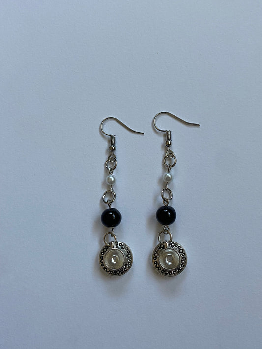 coffee earrings black