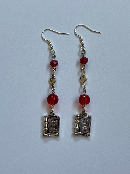 storybook heart earrings