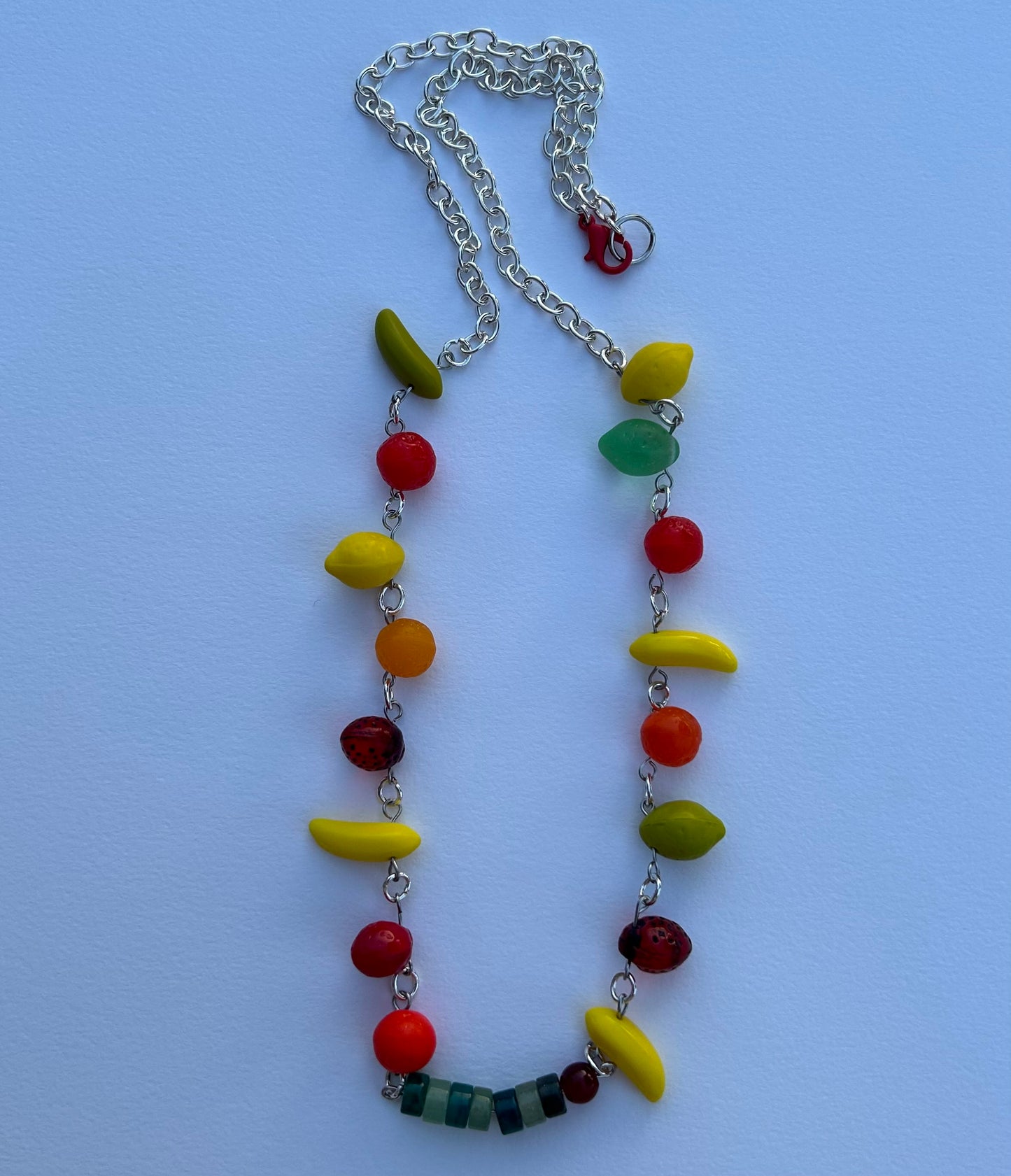 hungry caterpillar fruit necklace