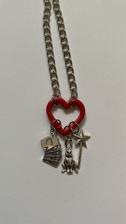 wand and a rabbit! carabiner necklace v. 3