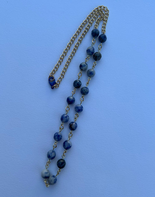 blue crystal necklace