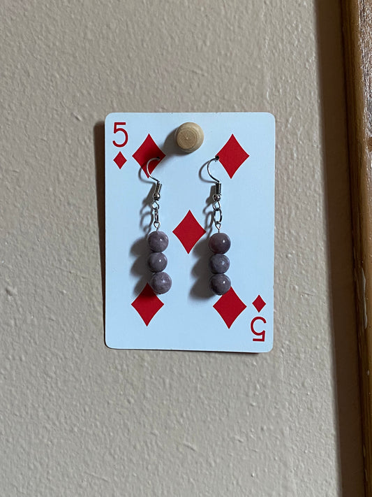 grate agate earrings