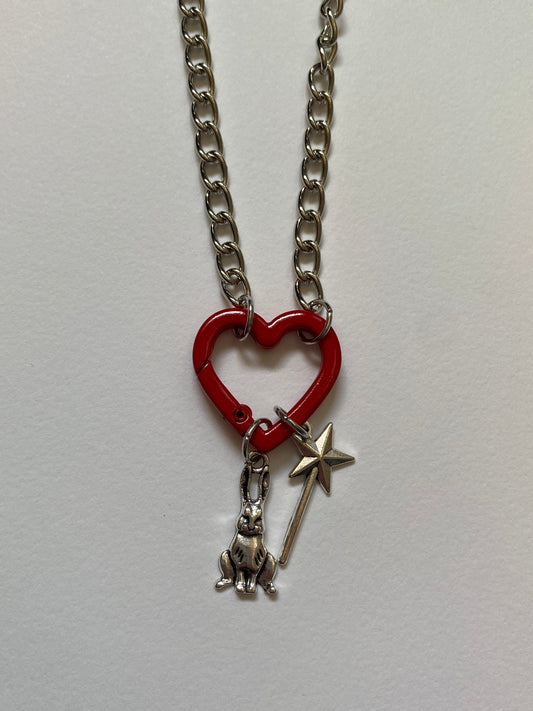 wand & a rabbit carabiner necklace