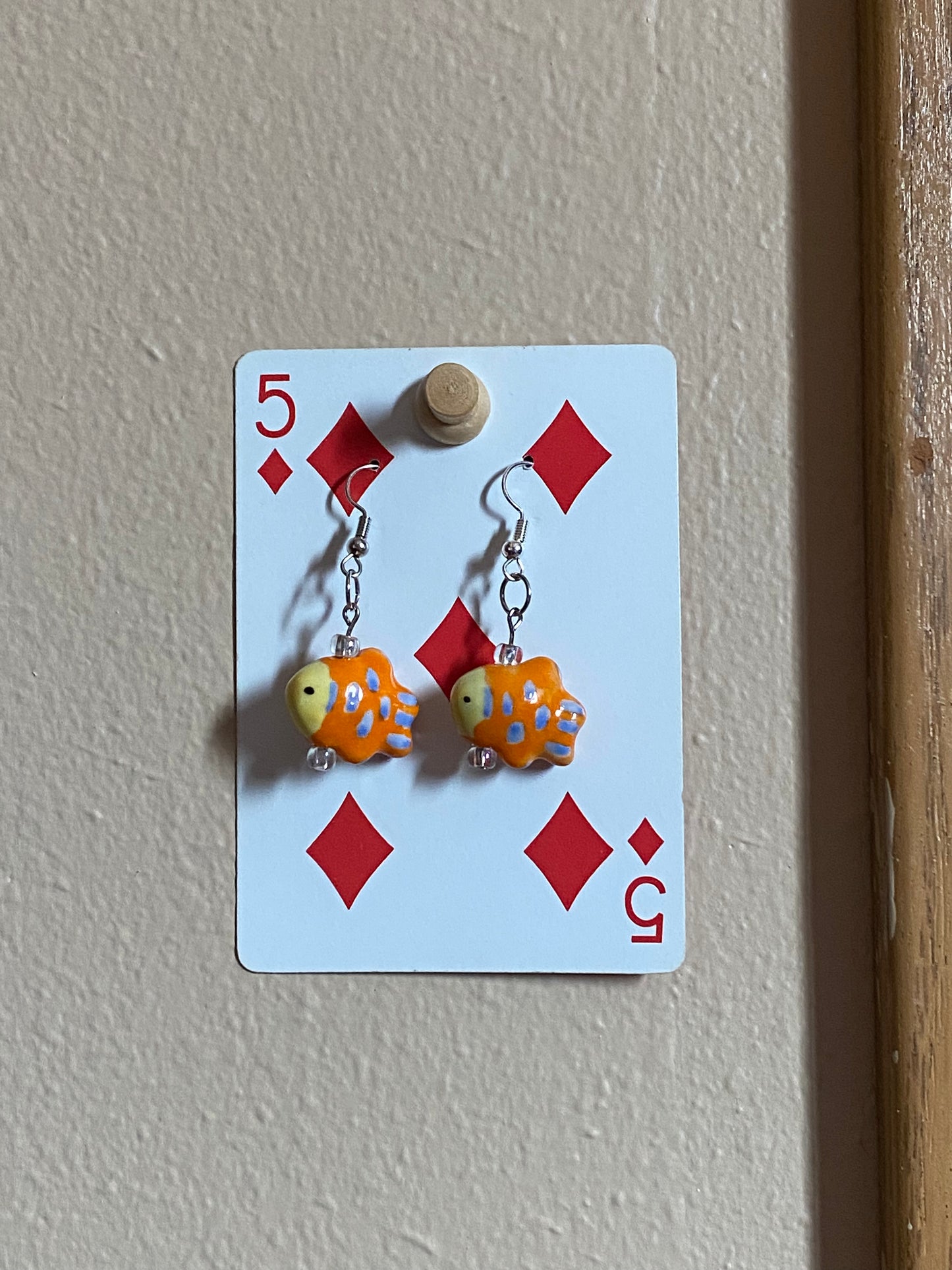 fish -earrings silver