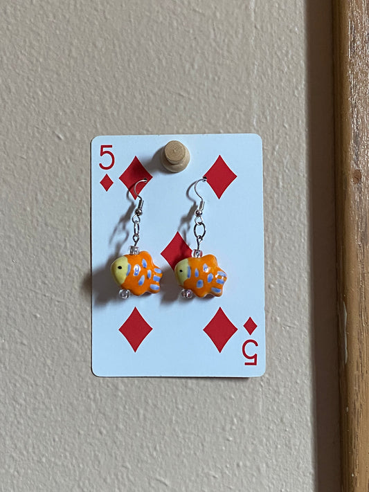 fish -earrings silver