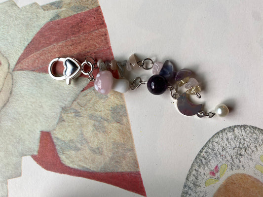 pink moon-keychain