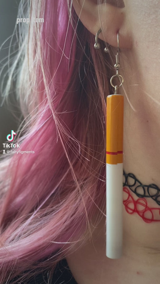 cigarette earrings